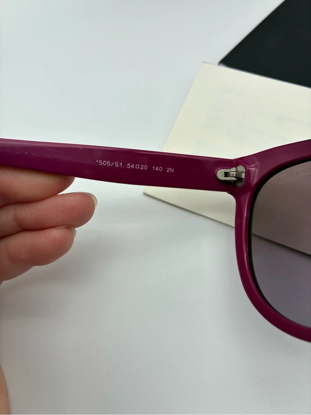NWB Chanel CC Women's Cat-Eye Sunglasses in Deep Magenta